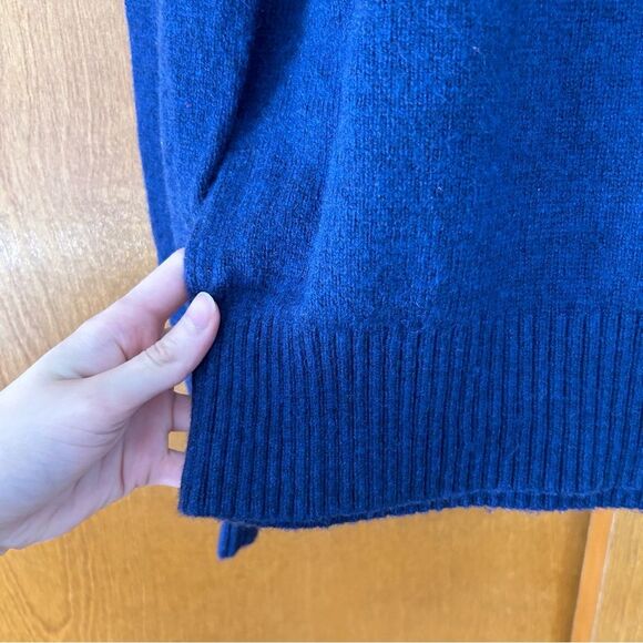 J. Crew Factory Men's Lambswool Blend Henley Sweater Navy Blue Size Medium - Picture 5 of 7